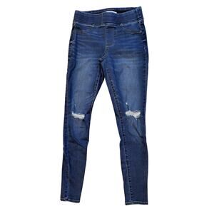 Old Navy Women Size 2 Rockstar Jegging Pull On Jeans Distressed Ripped